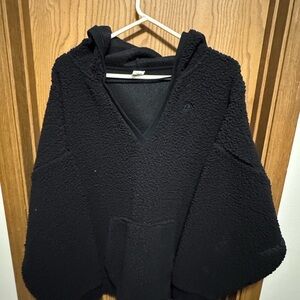 PINK Victoria's Secret Black Sherpa Hoodie